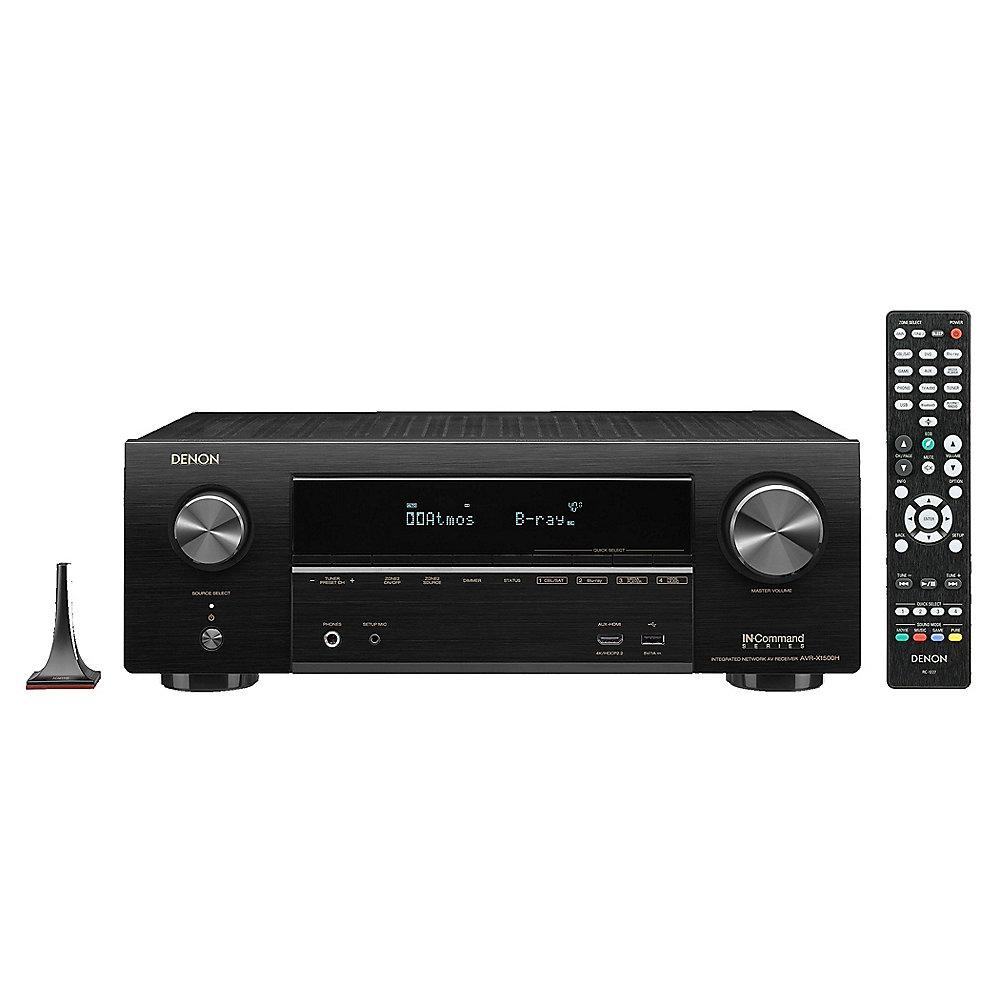 Denon AVR-X1500H 7.2 AV Receiver Schwarz BT WLAN HEOS Amazon Alexa, Denon, AVR-X1500H, 7.2, AV, Receiver, Schwarz, BT, WLAN, HEOS, Amazon, Alexa