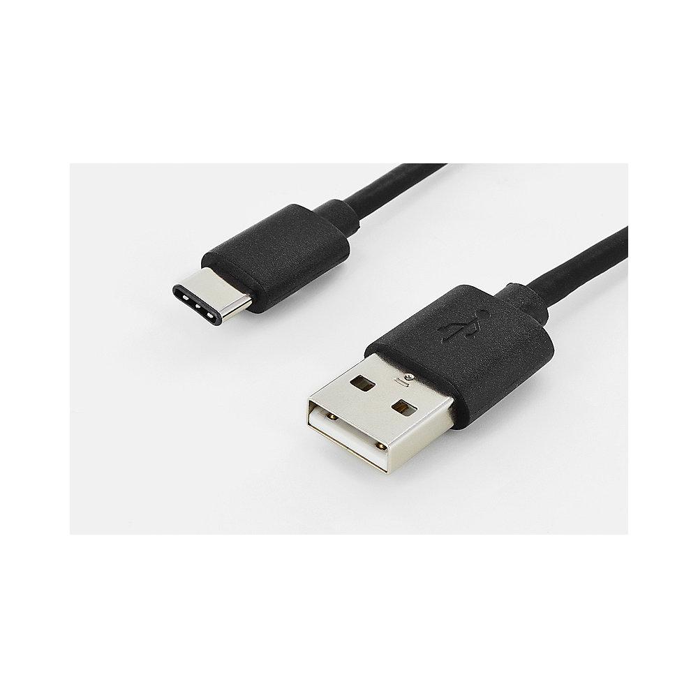 DIGITUS USB 2.0 Anschlusskabel 1,8m Type-C zu A High Speed St./St. schwarz, DIGITUS, USB, 2.0, Anschlusskabel, 1,8m, Type-C, A, High, Speed, St./St., schwarz