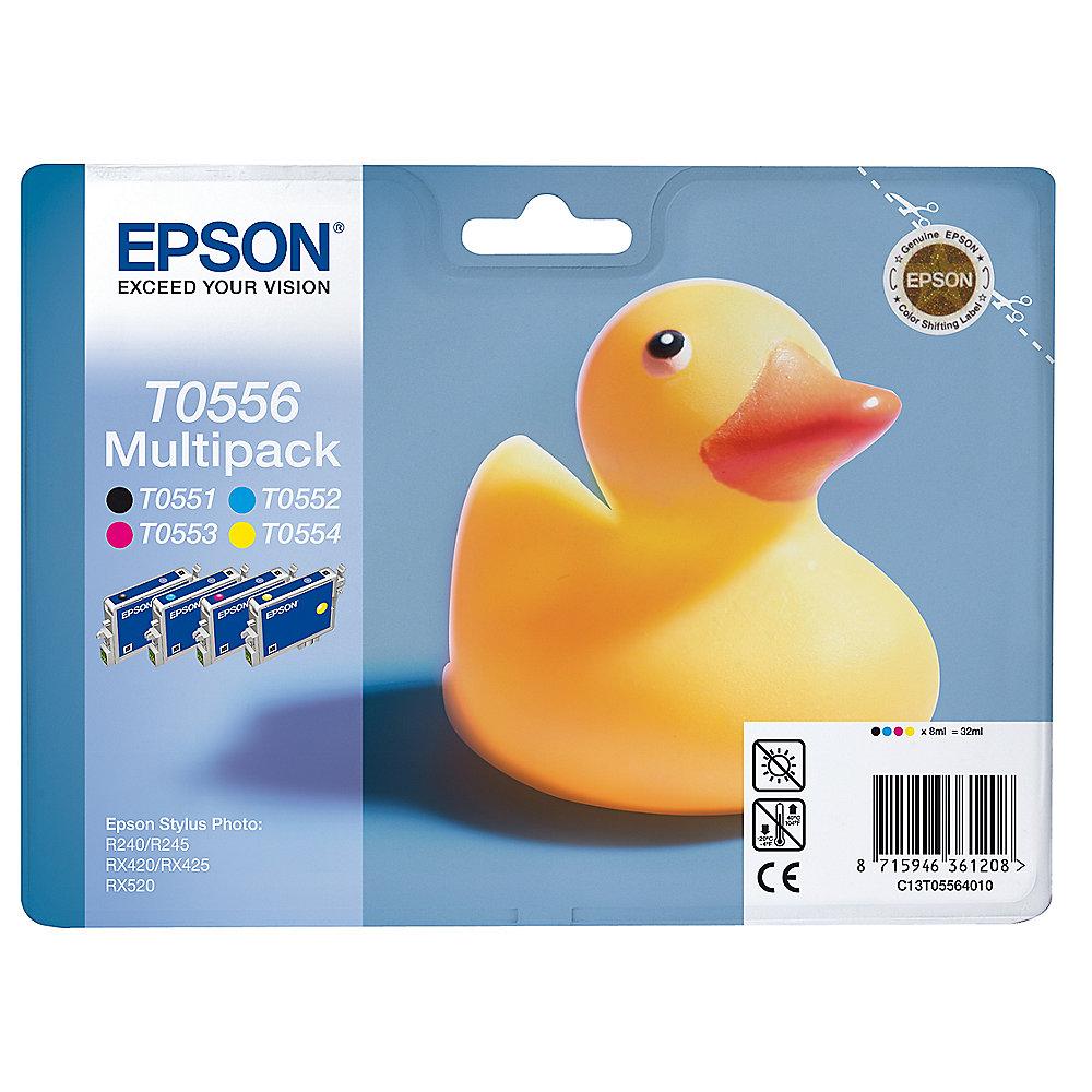 Epson C13T05564010 Druckerpatrone T0556 (schwarz, gelb, cyan, magenta) Multipack
