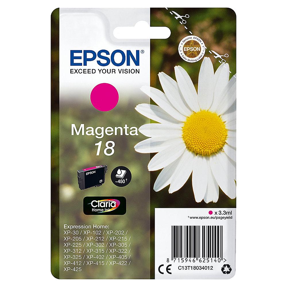 Epson C13T18034012 Druckerpatrone 18 magenta