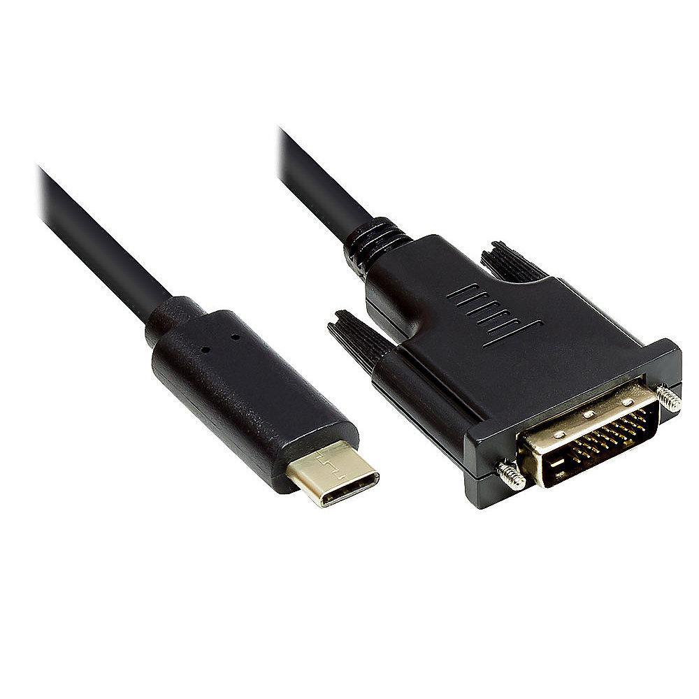 Good Connections Adapterkabel USB-C zu DVI 24 1 2m schwarz, Good, Connections, Adapterkabel, USB-C, DVI, 24, 1, 2m, schwarz