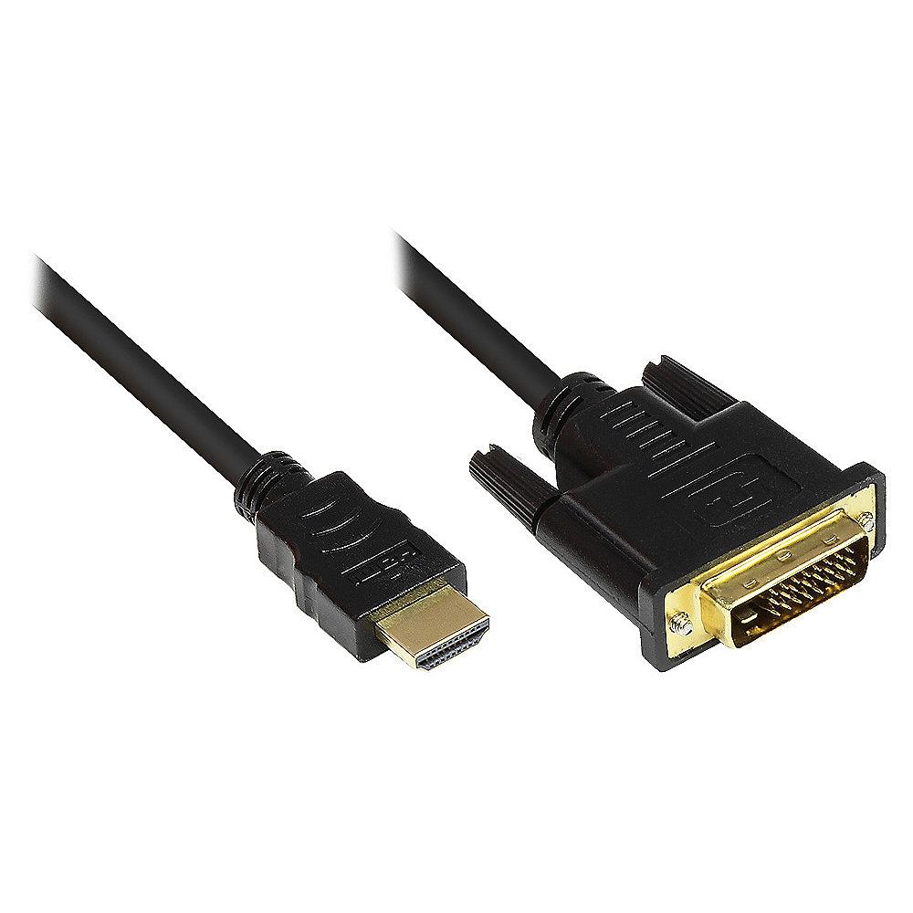Good Connections HDMI Anschlusskabel 2m A St. zu DVI-D St. vergoldet schwarz, Good, Connections, HDMI, Anschlusskabel, 2m, A, St., DVI-D, St., vergoldet, schwarz