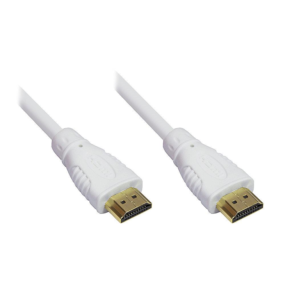 Good Connections High Speed HDMI Kabel 7,5m mit Ethernet gold Stecker weiß, Good, Connections, High, Speed, HDMI, Kabel, 7,5m, Ethernet, gold, Stecker, weiß