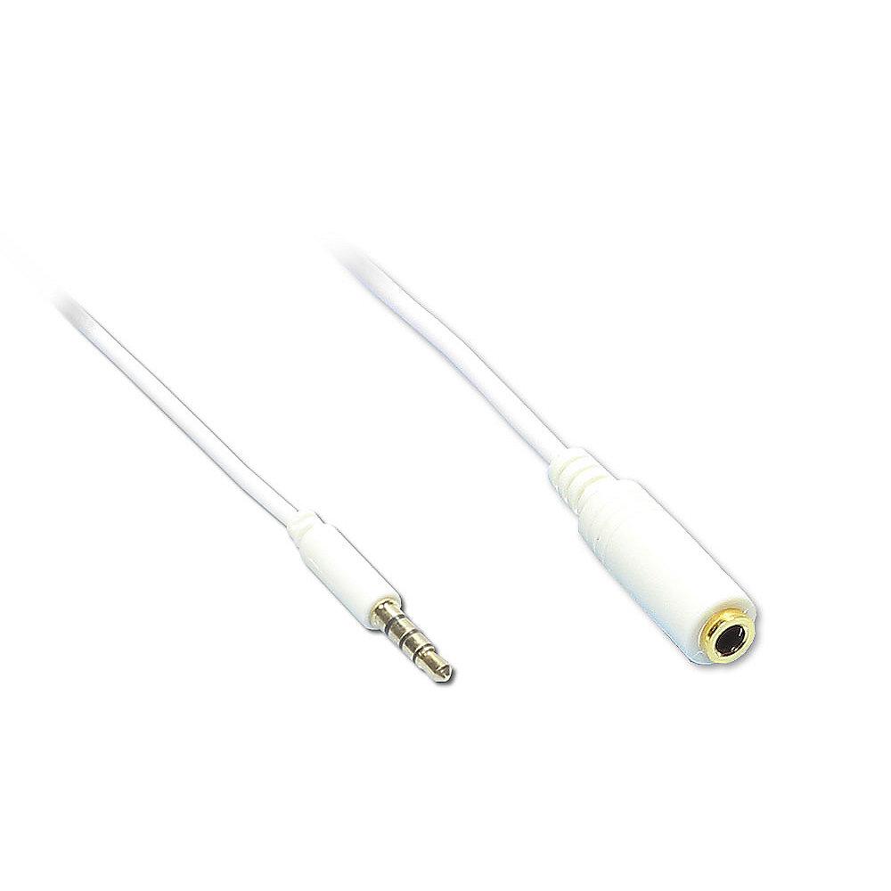 Good Connections Klinke Kabel 1,5m Stecker zu Buchse 4-pol weiß