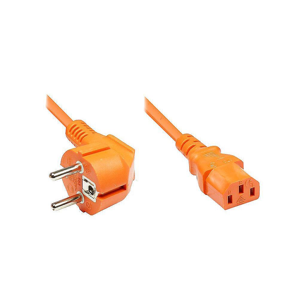 Good Connections Netzkabel 5m Schutzkontakt-Stecker zu Kaltgeräte-Buchse orange