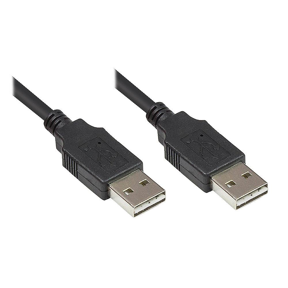 Good Connections USB 2.0 Anschlusskabel 1m EASY St. A zu EASY St. A schwarz, Good, Connections, USB, 2.0, Anschlusskabel, 1m, EASY, St., A, EASY, St., A, schwarz