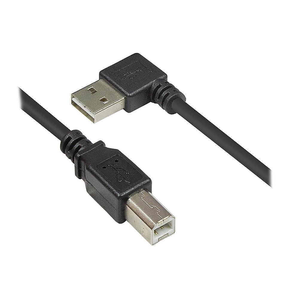 Good Connections USB 2.0 Anschlusskabel 3m EASY St. A zu St. B schwarz, Good, Connections, USB, 2.0, Anschlusskabel, 3m, EASY, St., A, St., B, schwarz