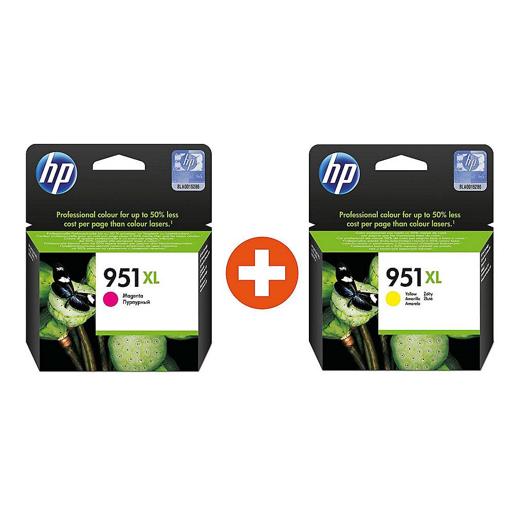 HP 951XL Original Druckerpatrone Gelb (CN048AE)   Magenta (CN047AE)