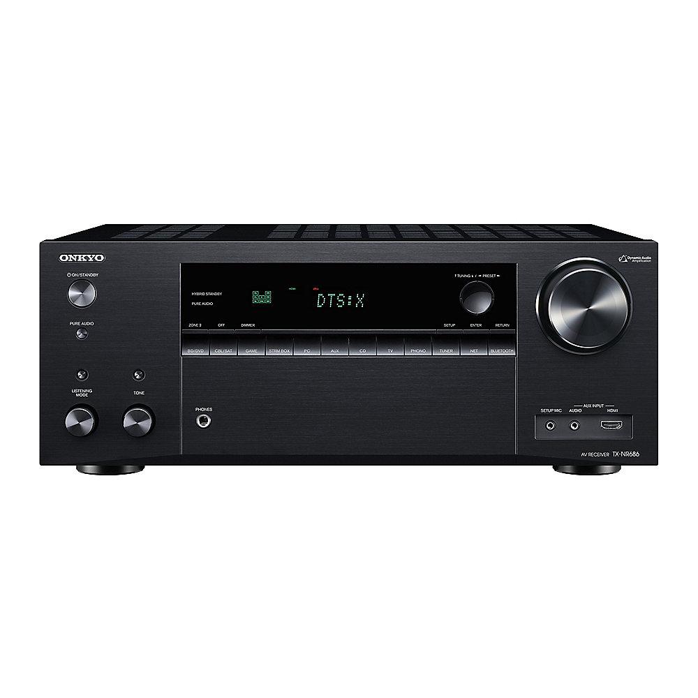 Onkyo TX-NR686E 7.2 AV Netzwerk Receiver Bluetooth/Wi-Fi/Multiroom Schwarz, Onkyo, TX-NR686E, 7.2, AV, Netzwerk, Receiver, Bluetooth/Wi-Fi/Multiroom, Schwarz