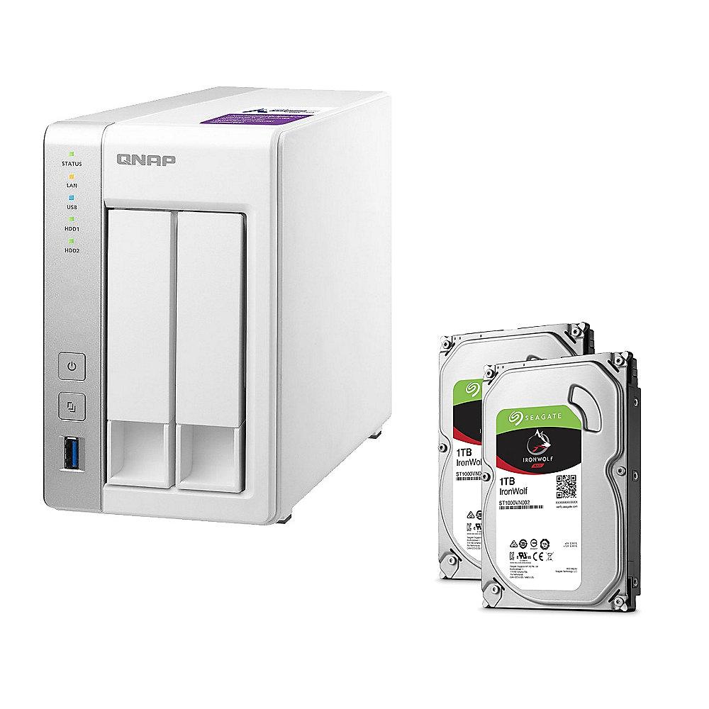 QNAP TS-231P NAS System 2-Bay 2TB inkl. 2x 1TB Seagate ST1000VN002, QNAP, TS-231P, NAS, System, 2-Bay, 2TB, inkl., 2x, 1TB, Seagate, ST1000VN002