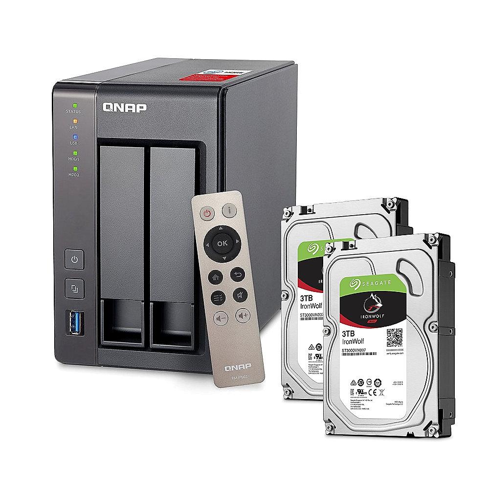 QNAP TS-251 -8G NAS System 2-Bay 6TB inkl. 2x 3TB Seagate ST3000VN007