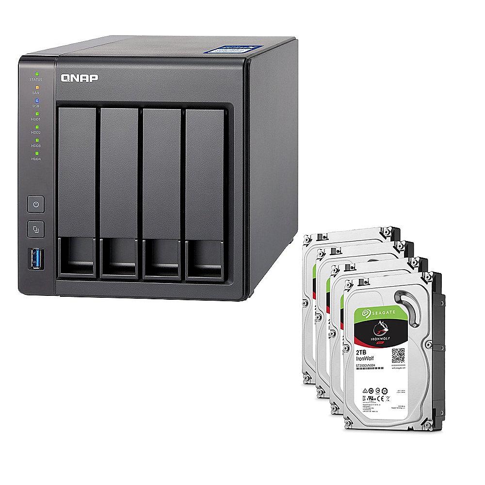 QNAP TS-431X-8G NAS System 4-Bay 8TB inkl. 4x 2TB Seagate ST2000VN004