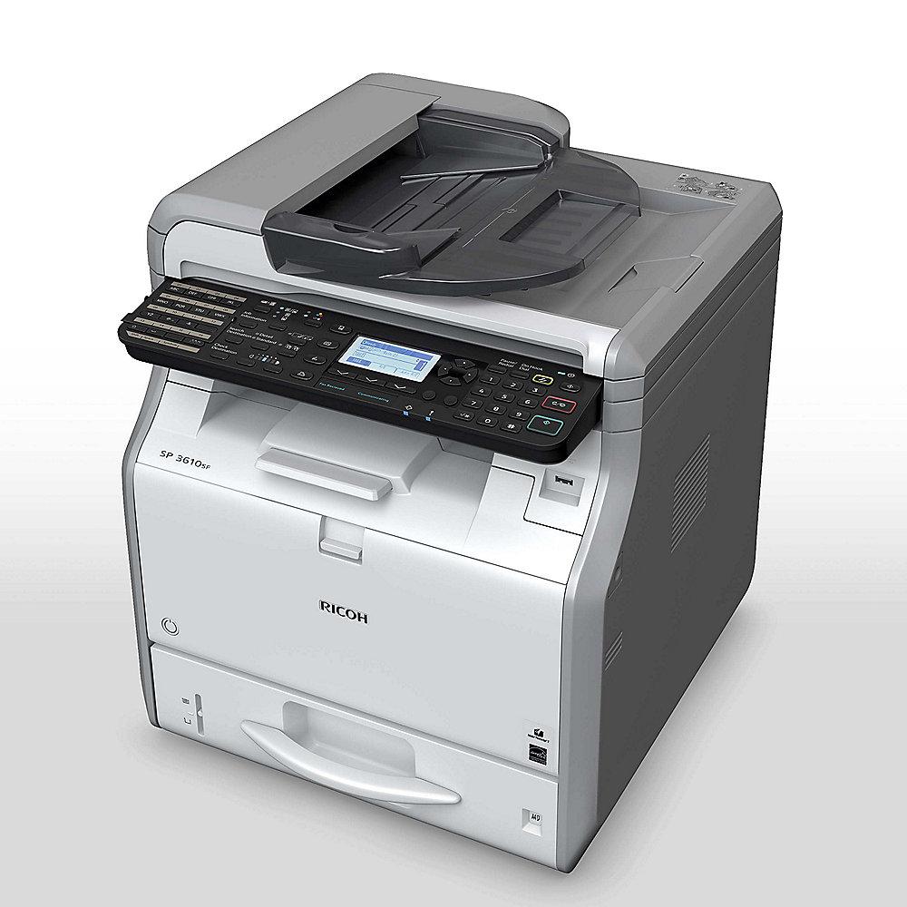 Ricoh SP 3600SF S/W-Laserdrucker Kopierer Scanner Fax LAN, *Ricoh, SP, 3600SF, S/W-Laserdrucker, Kopierer, Scanner, Fax, LAN