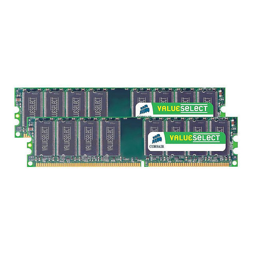 2GB (2x1GB) Corsair ValueSelect DDR2-667 CL5 (5-6-6-18) RAM - Kit