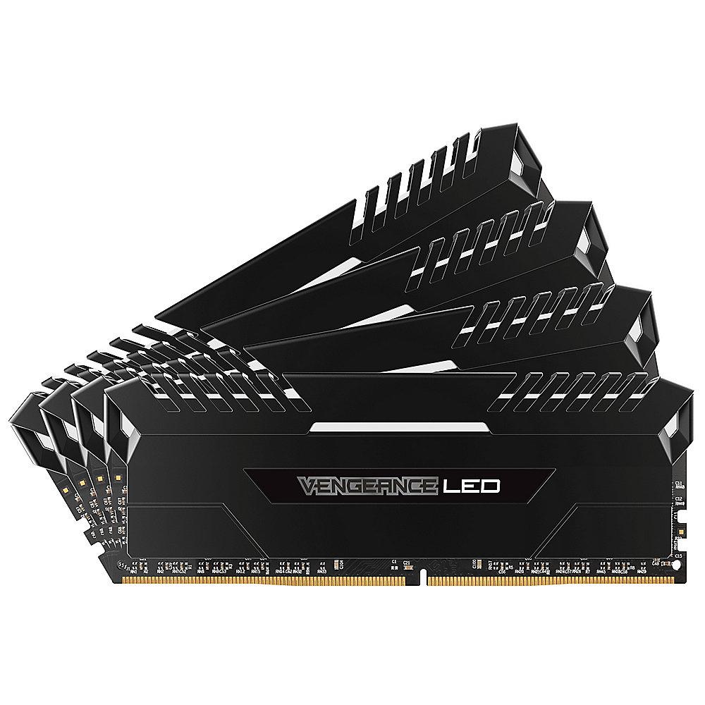 32GB (4x8GB) Corsair Vengeance LED Weiß DDR4-3000 RAM CL15 (15-17-17-35)