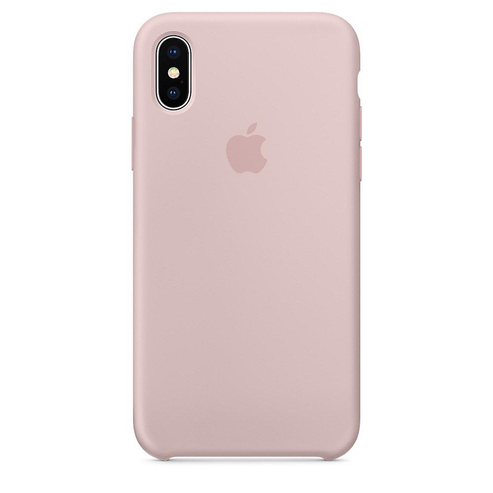 Apple Original iPhone X Silikon Case-Sandrosa