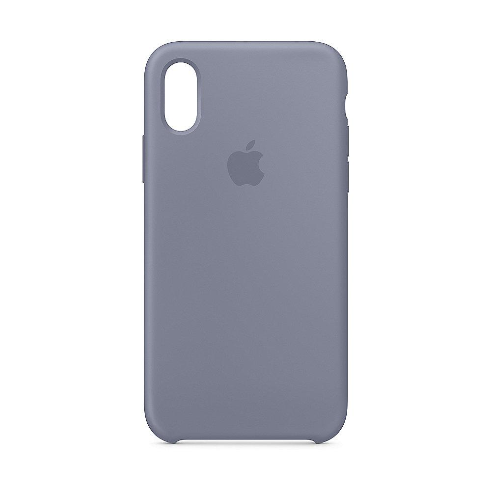 Apple Original iPhone XS Silikon Case-Lavendelgrau