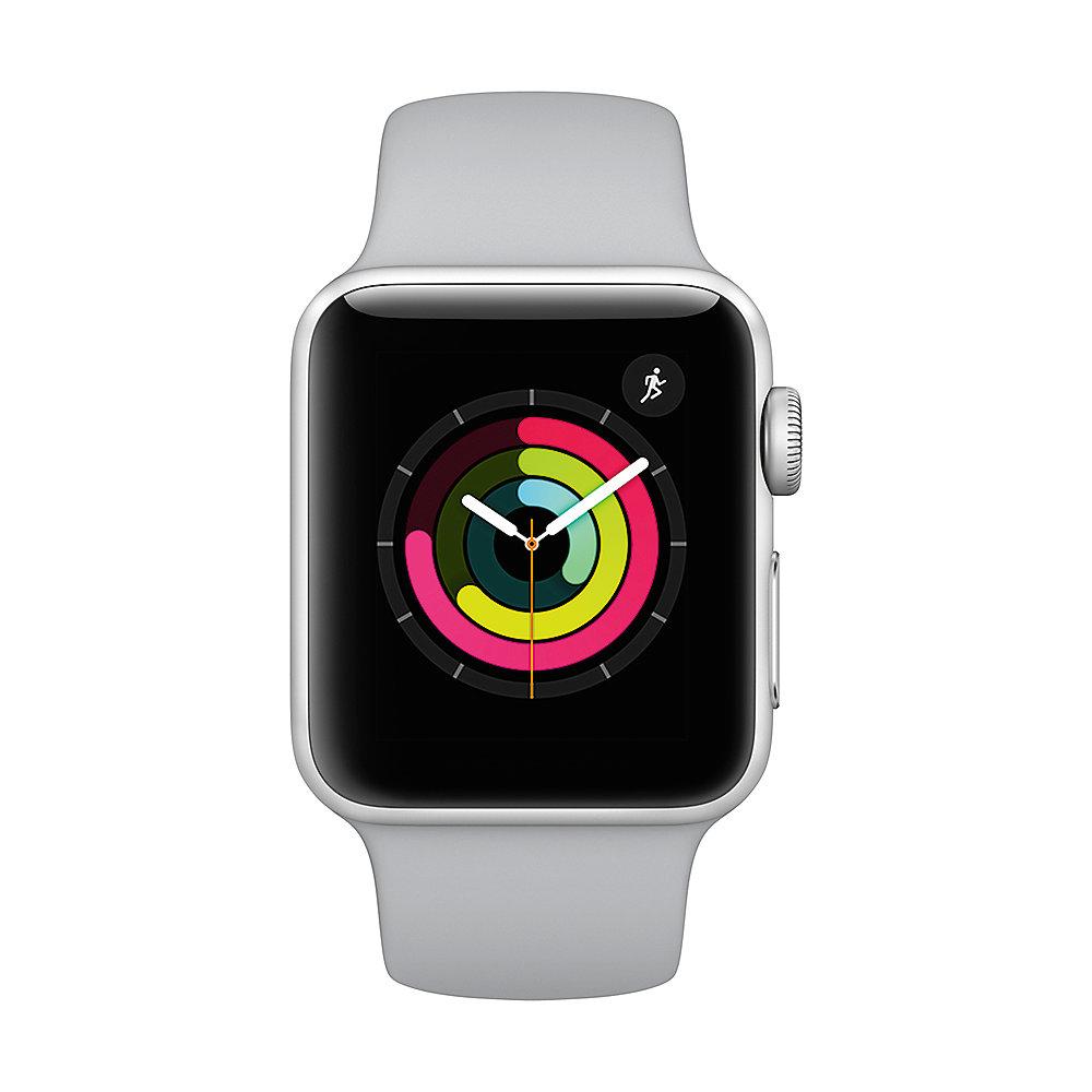 Apple Watch Series 3 GPS 38mm Aluminiumgehäuse Silber mit Sportarmband Nebel, Apple, Watch, Series, 3, GPS, 38mm, Aluminiumgehäuse, Silber, Sportarmband, Nebel