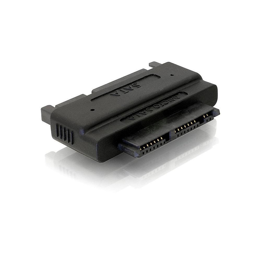 DeLOCK SATA Adapter 22 Pin. St. zu micro SATA Bu. 61675 schwarz, DeLOCK, SATA, Adapter, 22, Pin., St., micro, SATA, Bu., 61675, schwarz