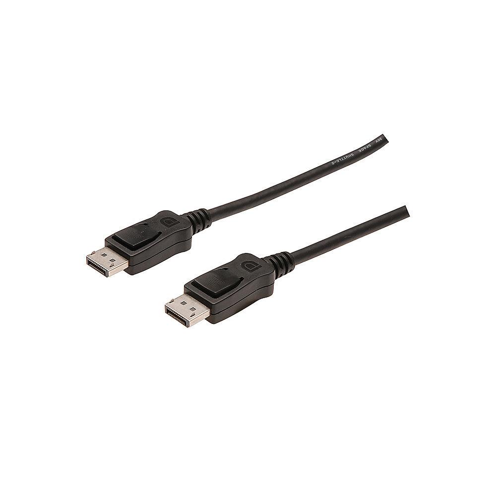 DIGITUS DisplayPort Anschlusskabel 2m UHD 4K St./St. schwarz, DIGITUS, DisplayPort, Anschlusskabel, 2m, UHD, 4K, St./St., schwarz