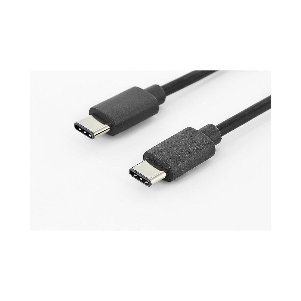 DIGITUS USB 2.0 Anschlusskabel 1,0m Typ-C zu C High Speed St./St. schwarz