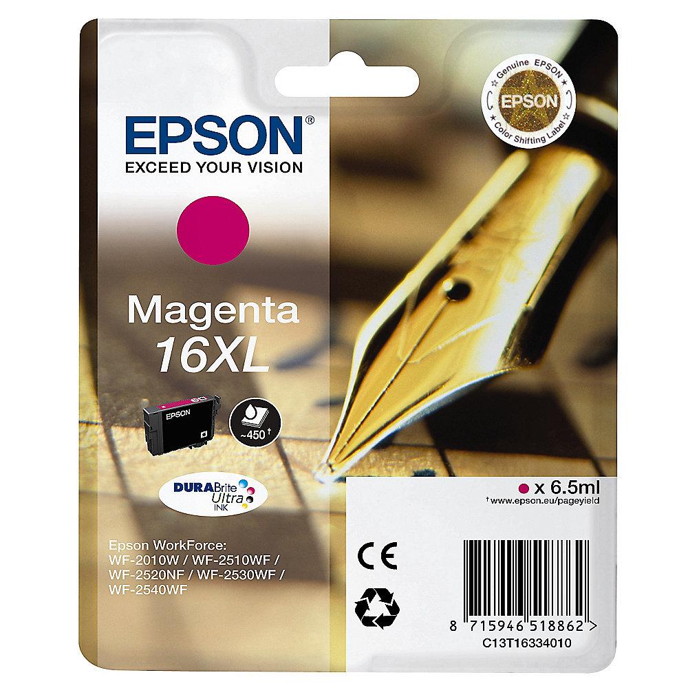 Epson 16XL Original Druckerpatrone Magenta mit hoher Kapazität T1633, Epson, 16XL, Original, Druckerpatrone, Magenta, hoher, Kapazität, T1633