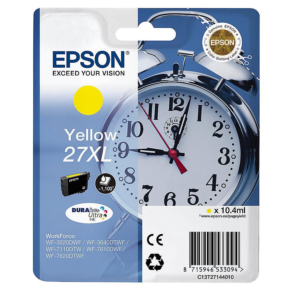 Epson 27XL Original Druckerpatrone Gelb mit hoher Kapazität T2714