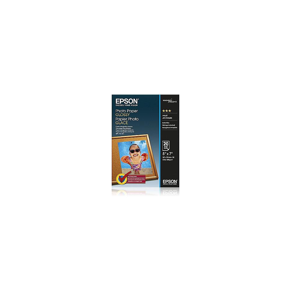 Epson C13S042544 Fotopapier glänzend 13x18 cm 20 Blatt 200g, Epson, C13S042544, Fotopapier, glänzend, 13x18, cm, 20, Blatt, 200g