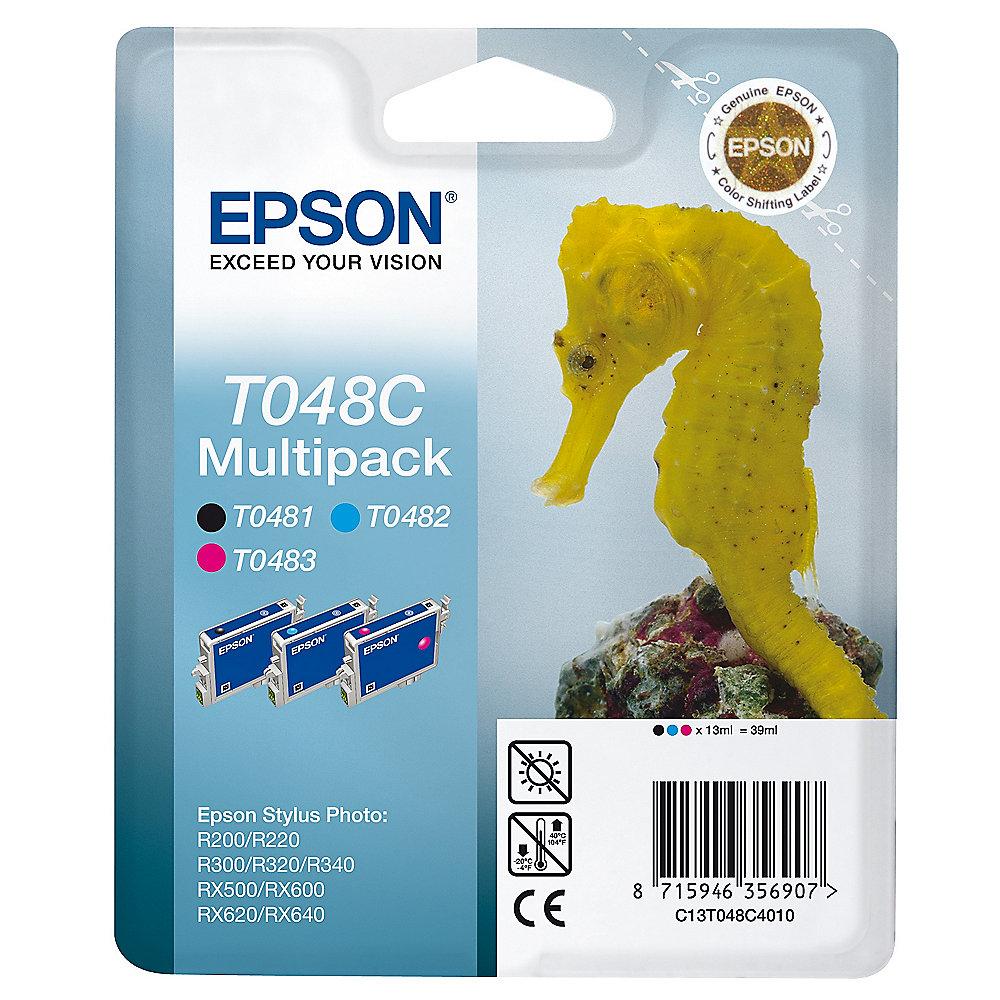 Epson C13T048C4010 Druckerpatrone T048 (schwarz, cyan, magenta) Multipack