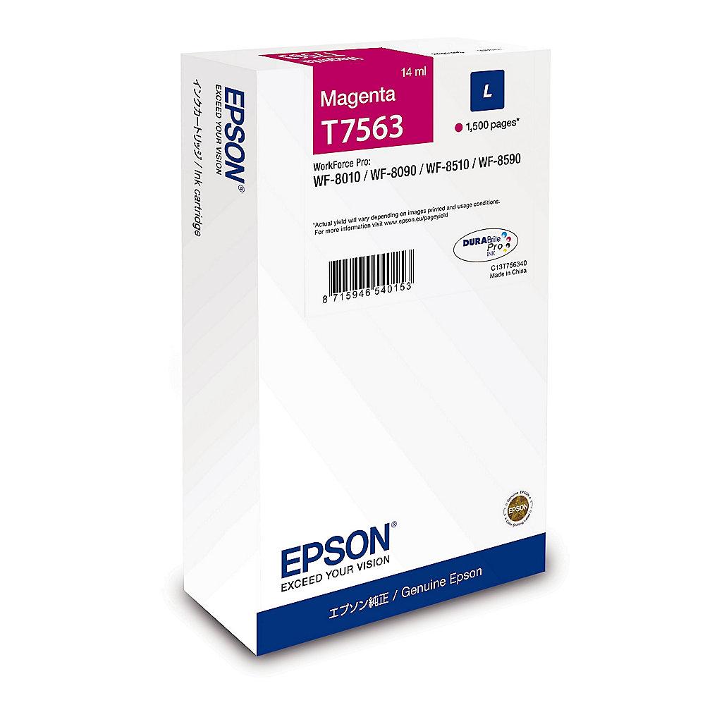 Epson C13T756340 Druckerpatrone magenta T7563 (ca. 1.500 Seiten), Epson, C13T756340, Druckerpatrone, magenta, T7563, ca., 1.500, Seiten,