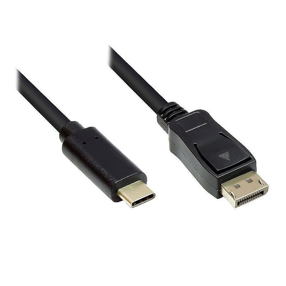 Good Connections Adapterkabel USB-C zu DisplayPort 1.2 4K2K/ UHD 10m schwarz, Good, Connections, Adapterkabel, USB-C, DisplayPort, 1.2, 4K2K/, UHD, 10m, schwarz
