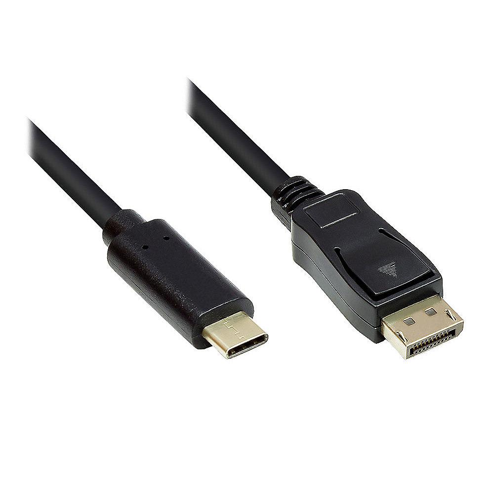 Good Connections Adapterkabel USB-C zu DisplayPort 1.2 4K2K/ UHD 5m schwarz, Good, Connections, Adapterkabel, USB-C, DisplayPort, 1.2, 4K2K/, UHD, 5m, schwarz