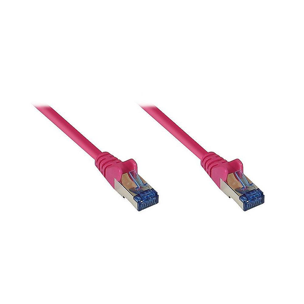 Good Connections Patchkabel Cat. 6a S/FTP, PiMF halogenfrei 500MHz magenta 20m, Good, Connections, Patchkabel, Cat., 6a, S/FTP, PiMF, halogenfrei, 500MHz, magenta, 20m