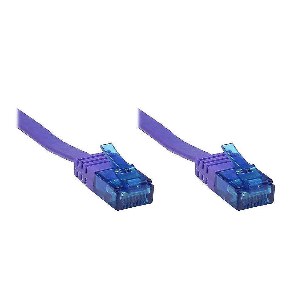 Good Connections Patchkabel Cat. 6a U/UTP Flachkabel 500 MHz violett 1,5m