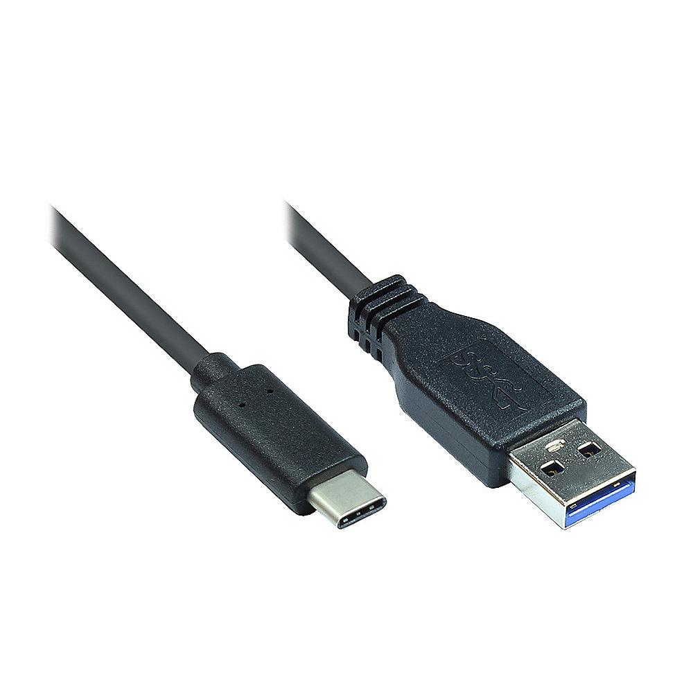 Good Connections USB 3.1 Anschlusskabel 1m Stecker C zu USB3.0 A schwarz