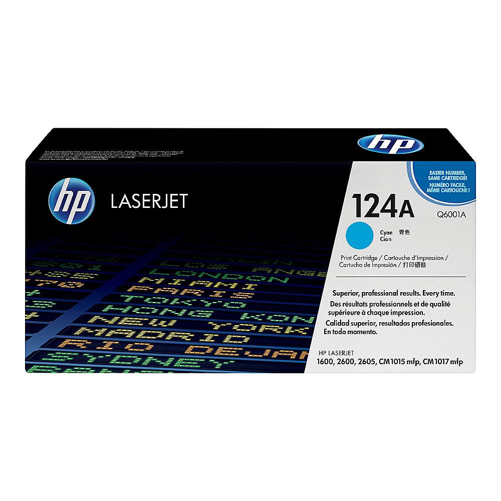 HP 124A Original Toner Q6001A Cyan für ca. 2.000 Seiten, HP, 124A, Original, Toner, Q6001A, Cyan, ca., 2.000, Seiten