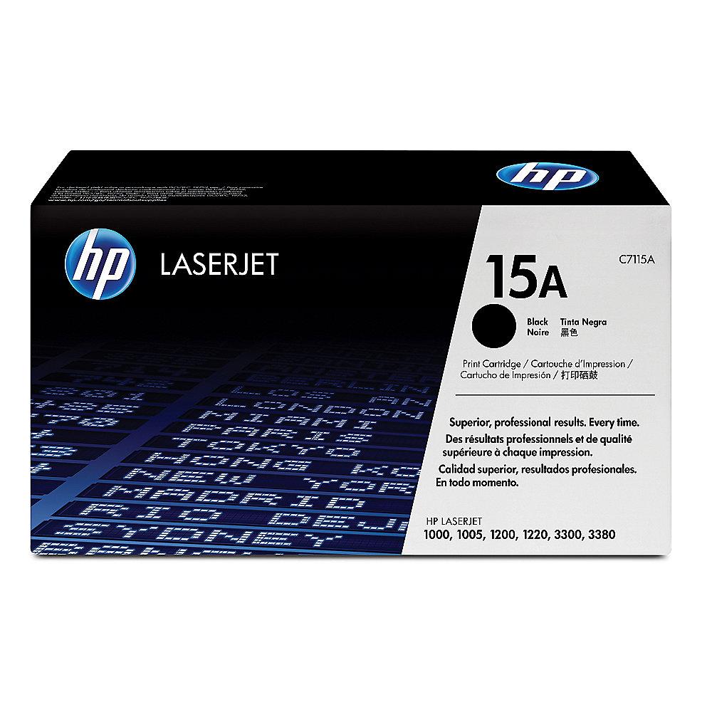 HP C7115A Original Tonerkassette 15A Schwarz für ca. 2.500 Seiten, HP, C7115A, Original, Tonerkassette, 15A, Schwarz, ca., 2.500, Seiten