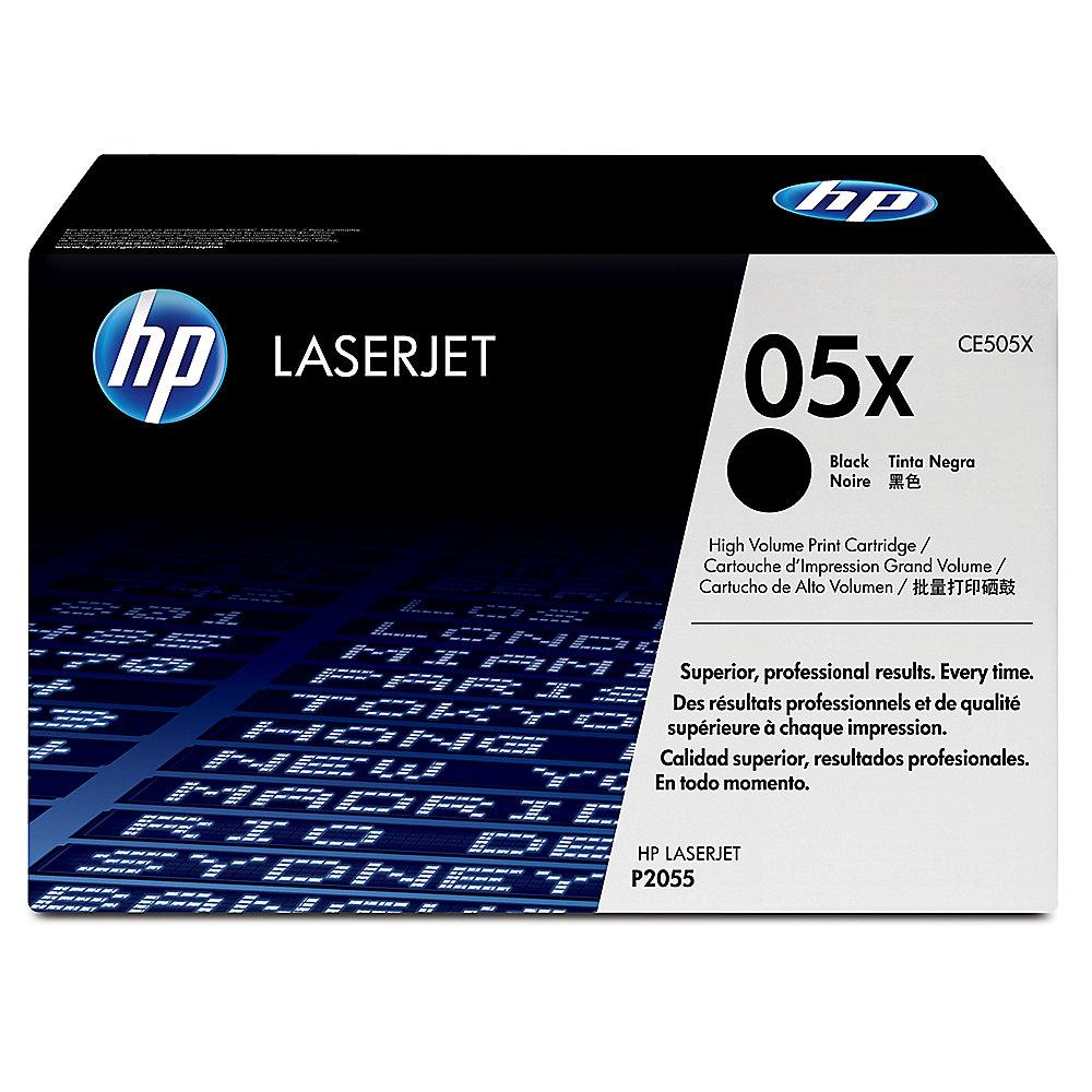 HP CE505X Original Tonerkassette 05X schwarz mit hoher Kapazität