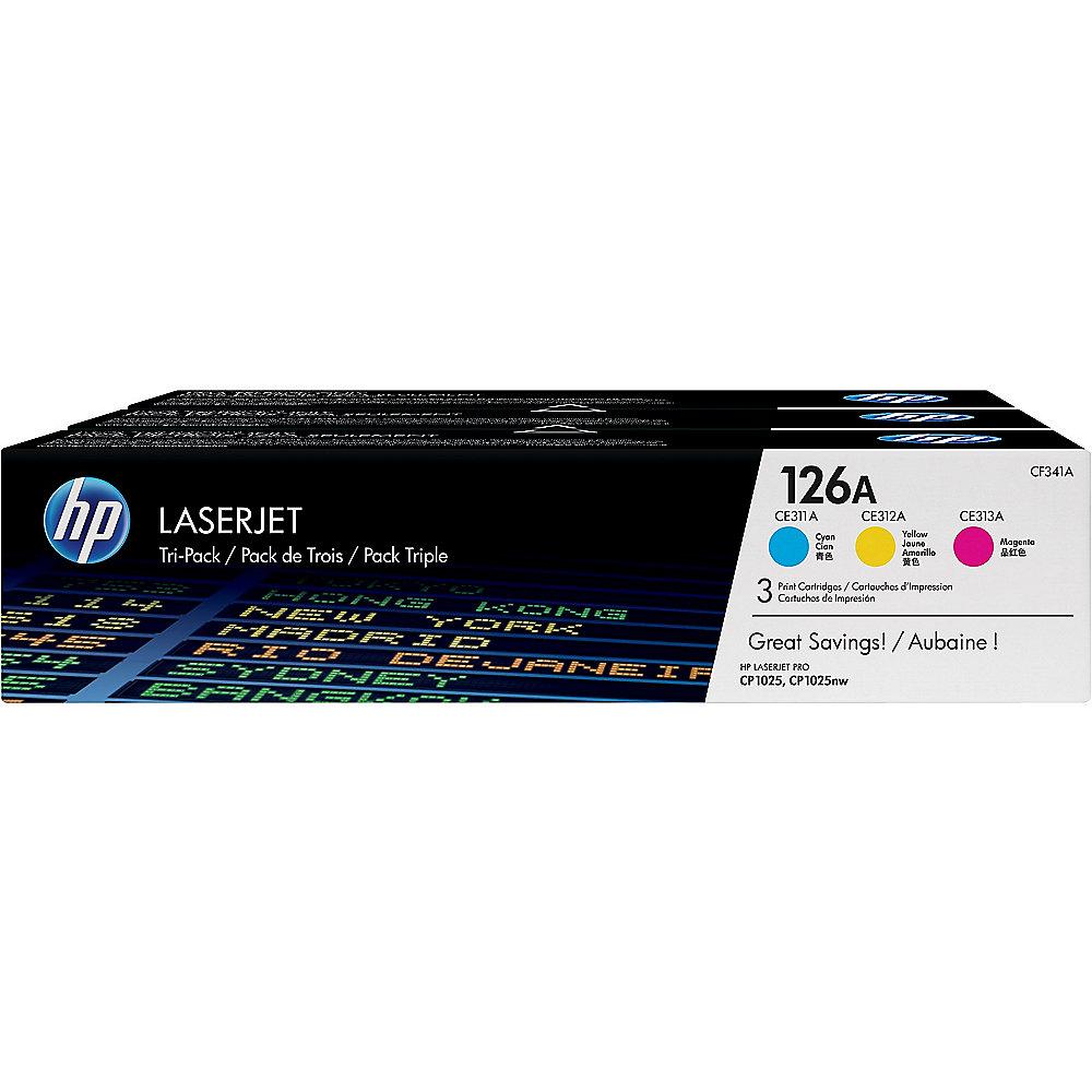 HP CF341A Original Tonerkassetten 126A Gelb, Cyan, Magenta   40€, HP, CF341A, Original, Tonerkassetten, 126A, Gelb, Cyan, Magenta, , 40€