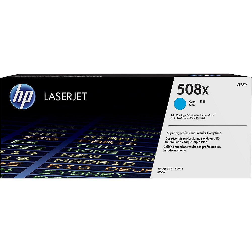 HP CF361X Original Toner Cyan 508X für ca. 9.500 Seiten, HP, CF361X, Original, Toner, Cyan, 508X, ca., 9.500, Seiten