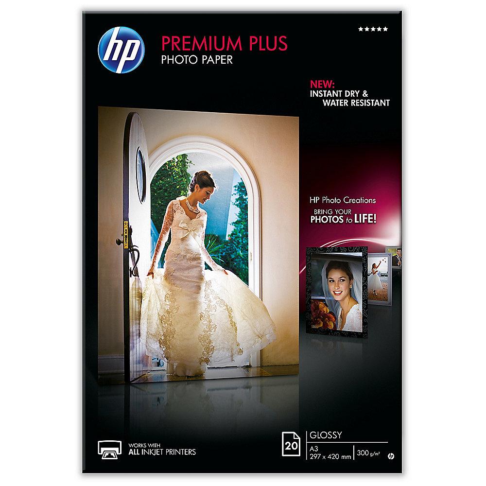 HP CR675A Premium Plus Fotopapier glänzend, 20 Blatt, DIN A3, 300 g/qm, HP, CR675A, Premium, Plus, Fotopapier, glänzend, 20, Blatt, DIN, A3, 300, g/qm