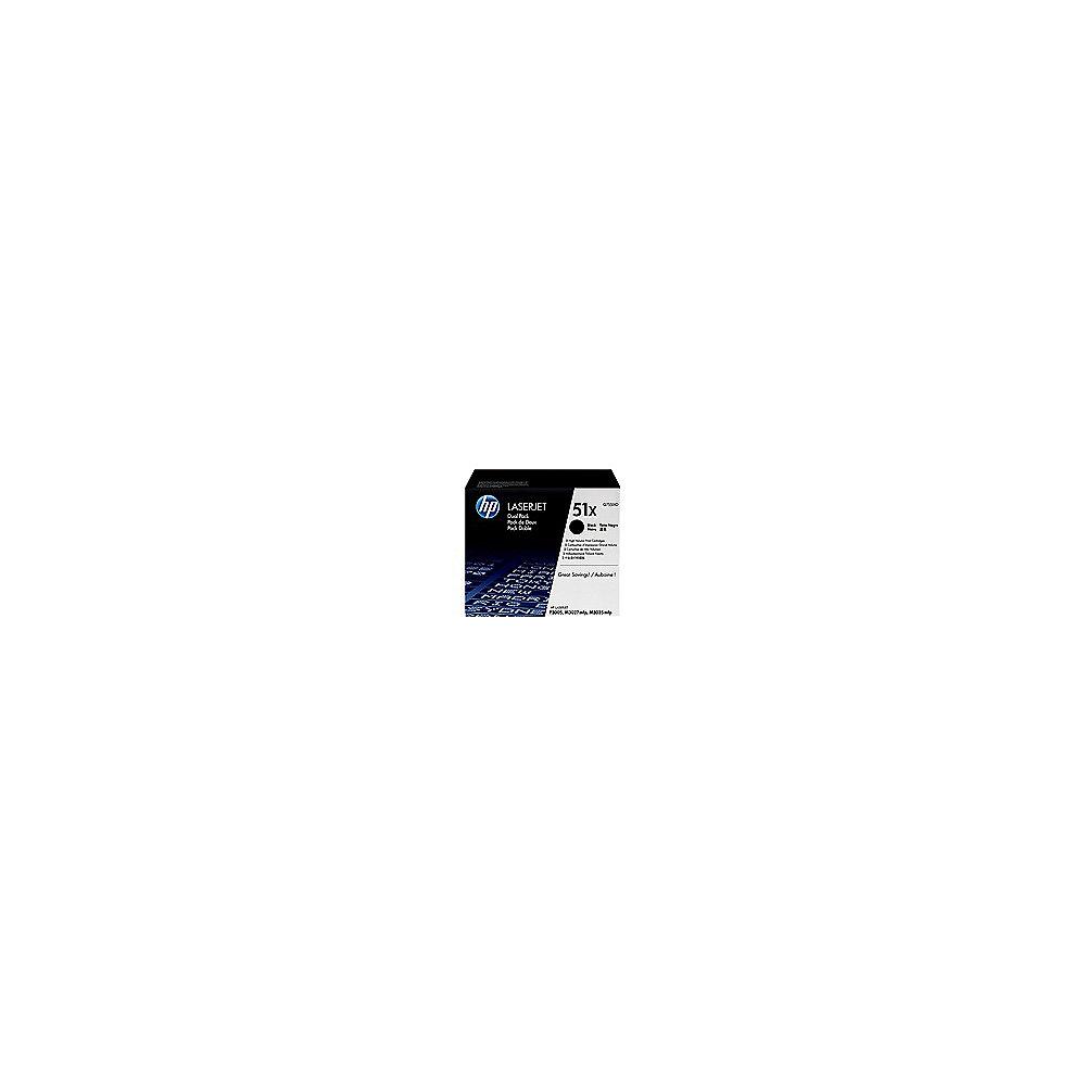 HP Q7551XD 2x Original Tonerkassette 51X schwarz mit hoher Kapazität