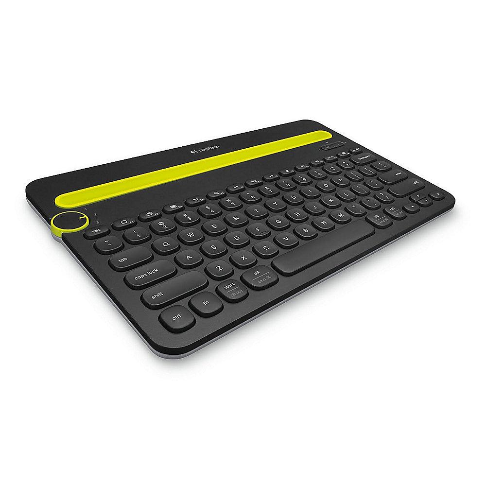 Logitech K480 Kabellose Bluetooth Tastatur für 3 Geräte Schwarz 920-006350