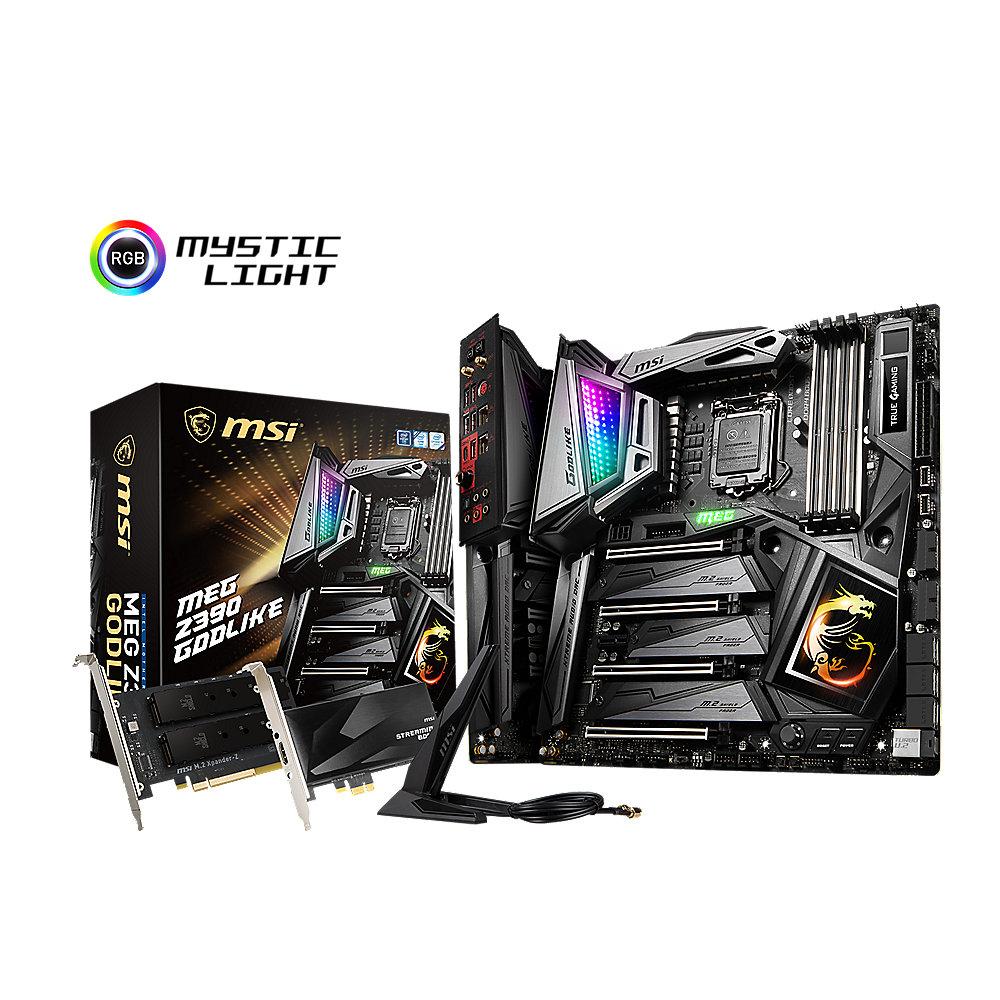 MSI MEG Z390 Godlike E-ATX Mainboard Sockel 1151, MSI, MEG, Z390, Godlike, E-ATX, Mainboard, Sockel, 1151