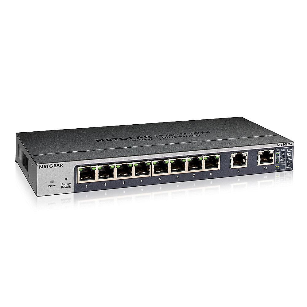 Netgear GS110EMX 8 Port Switch Web Managed Switch (2x 10-Gigabit/Multi-Gigabit), Netgear, GS110EMX, 8, Port, Switch, Web, Managed, Switch, 2x, 10-Gigabit/Multi-Gigabit,