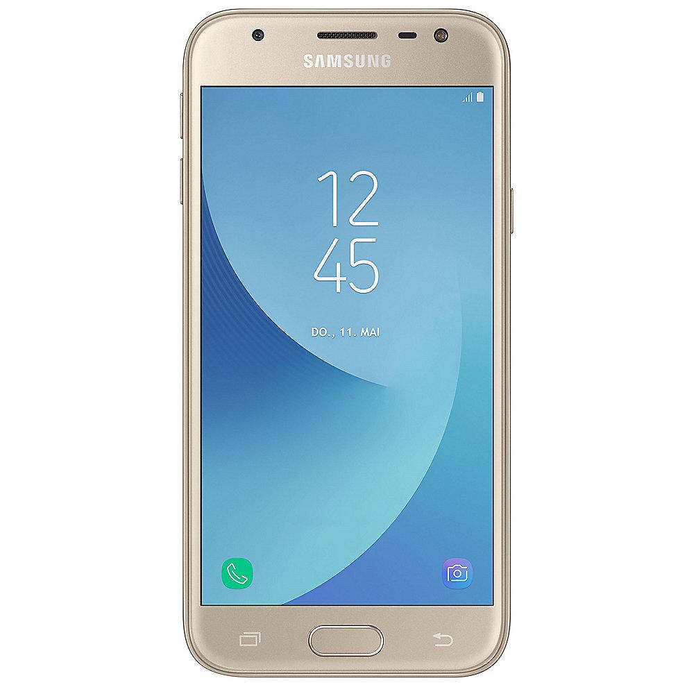 Samsung Galaxy J3 (2017) Duos J330FD gold Android 7.0 Smartphone, Samsung, Galaxy, J3, 2017, Duos, J330FD, gold, Android, 7.0, Smartphone