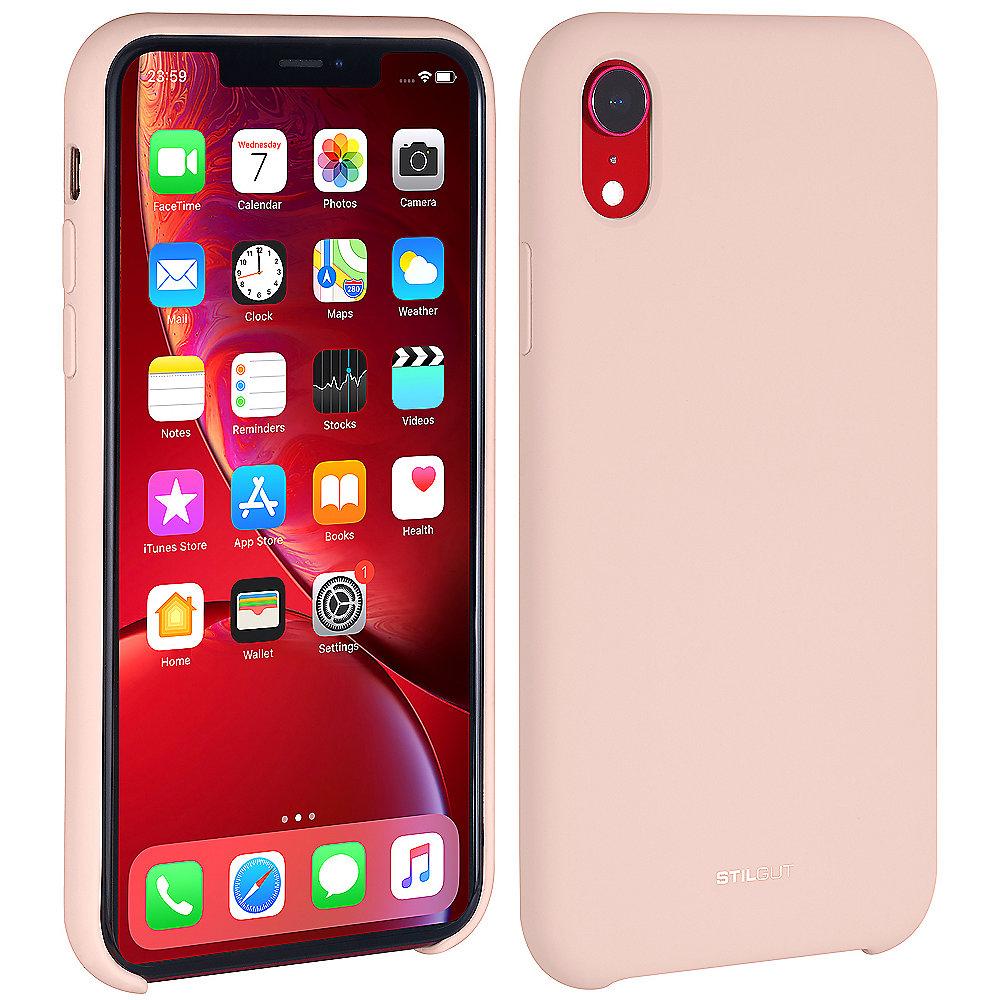 StilGut Liquid Silicon Case für Apple iPhone XR sand pink B07GYQ34P4
