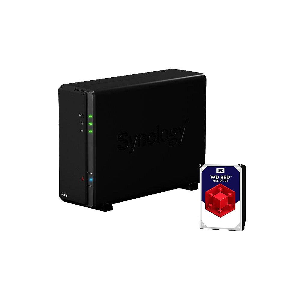 Synology Diskstation DS118 NAS 1-Bay 2TB inkl. 1x 2TB WD RED WD20EFRX, Synology, Diskstation, DS118, NAS, 1-Bay, 2TB, inkl., 1x, 2TB, WD, RED, WD20EFRX