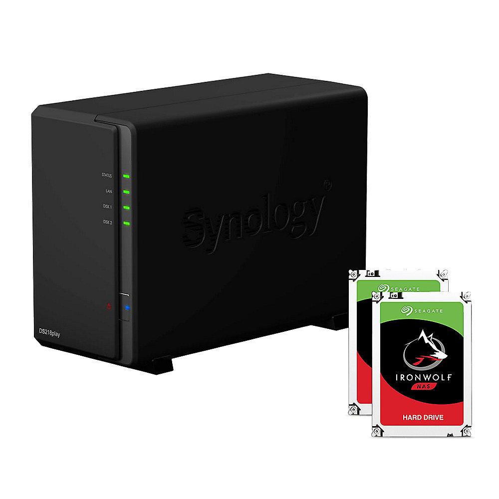 Synology DS218play NAS System 2-Bay 6TB inkl. 2x 3TB Seagate ST3000VN007, Synology, DS218play, NAS, System, 2-Bay, 6TB, inkl., 2x, 3TB, Seagate, ST3000VN007