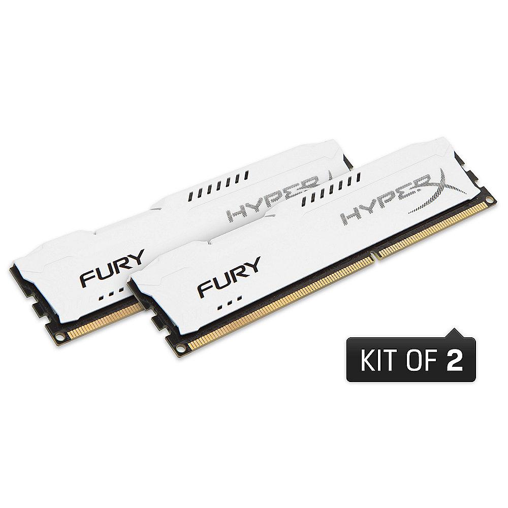 16GB (2x8GB) HyperX Fury weiß DDR3-1333 CL9 RAM Kit, 16GB, 2x8GB, HyperX, Fury, weiß, DDR3-1333, CL9, RAM, Kit